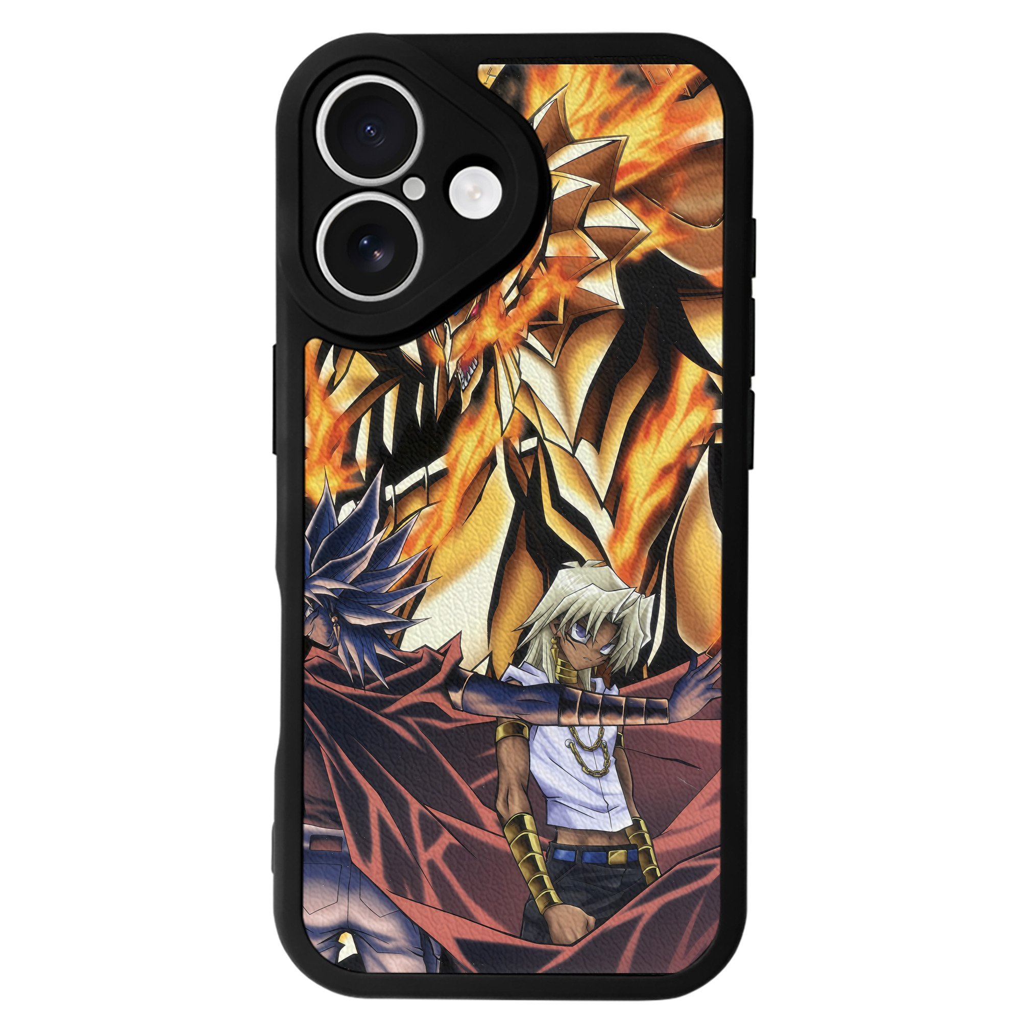 （画像用） 遊☆戯☆王 Yu-Gi-Oh! 【iPhone 16シリーズ対応】シリコンスマホケース（レザー調） 材質：シリコン